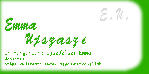 emma ujszaszi business card